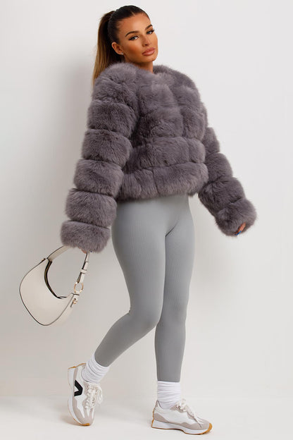 Faux Fur Bubble Coat