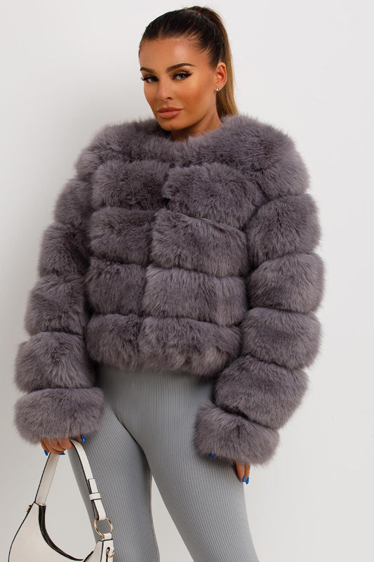 Faux Fur Bubble Coat